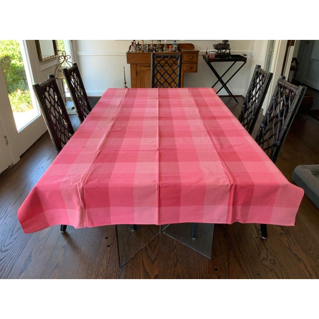 Happy summer entertaining. Get your party started with this lovely vintage buffalo checked tablecloth and napkins. Works...