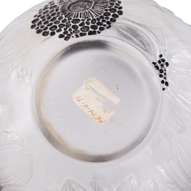 White René Lalique 1923 Signed Dahlias Vase For Sale - Image 8 of 8