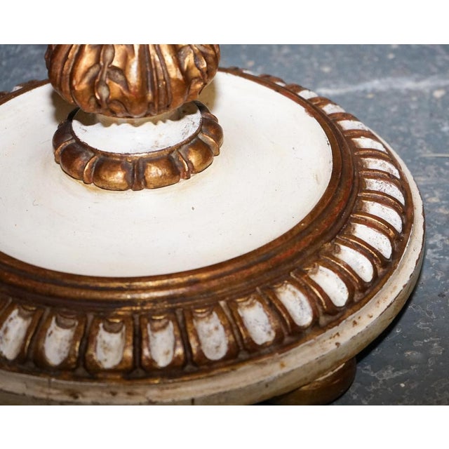 Italian Florentine Style Carved and Hand Painted Floor Lamp For Sale - Image 10 of 11