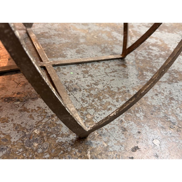 Artisan Made Fossilized Stone Side Table For Sale - Image 10 of 12