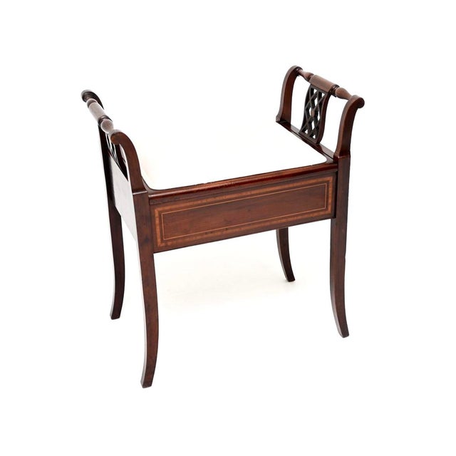 Antique Edwardian Piano Stool, 1900 For Sale - Image 11 of 11