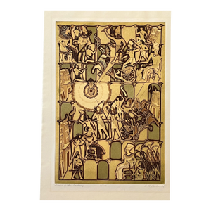 1950s E.B. Rothwell "Game of the Century" Signed Etching 61/75 Bobby Fischer Chess