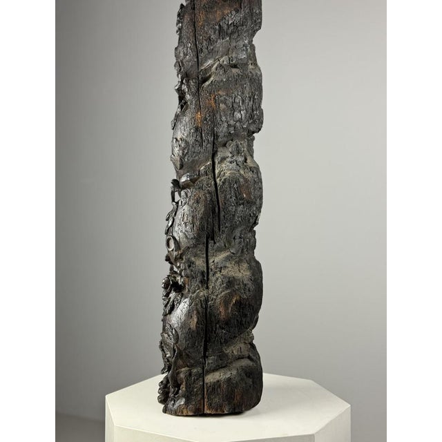 Hand-Carved Column, 18th Century For Sale - Image 11 of 18