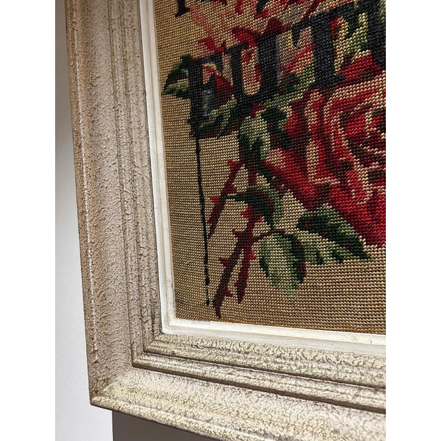 Framed No Future Tapestry, 1950s For Sale - Image 6 of 9