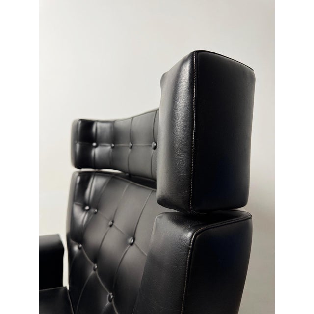 Large Leather Armchair attributed to Sergio and Giorgio Saporiti for Saporiti Italia, 1950s For Sale - Image 9 of 10