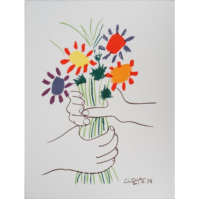 Pablo Picasso, The Bouquet of Peace, Lithograph For Sale - Image 7 of 7