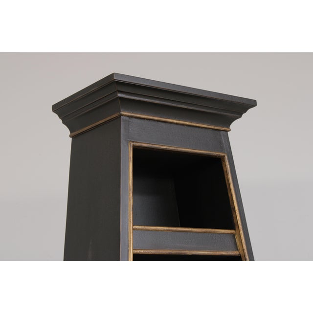 1980s Regency Style Paint Decorated Open Bookshelf Unit For Sale - Image 5 of 16
