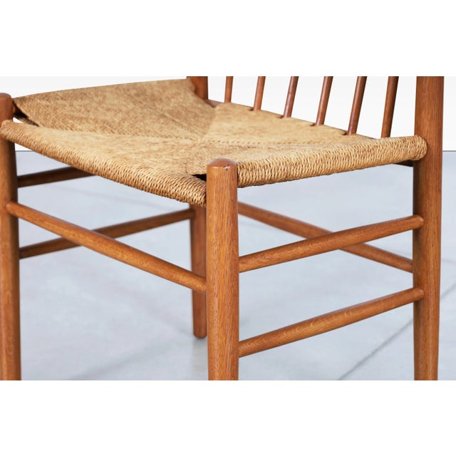Chocolate Mid-Century Model J80 Oak Dining Chairs by Jorge Baekmark for FDB Mobler For Sale - Image 8 of 11