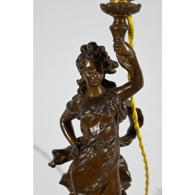Metal Amphitrite Lamp by Charles-Octave Lévy, Late 19th century For Sale - Image 7 of 18