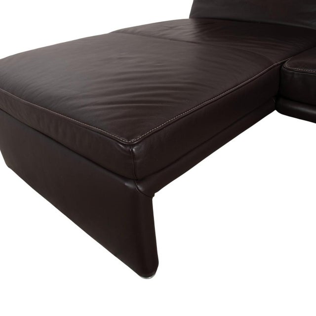 Brown Raoul Leather Corner Sofa in Brown with Manual Function and Left Chaise by Koinor For Sale - Image 8 of 18