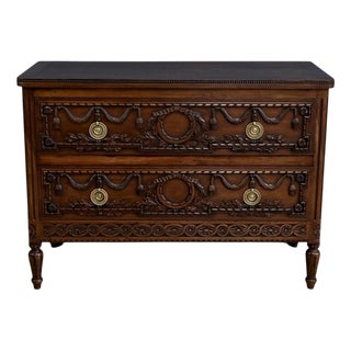 Louis XVI Style Walnut Chest of Drawers For Sale