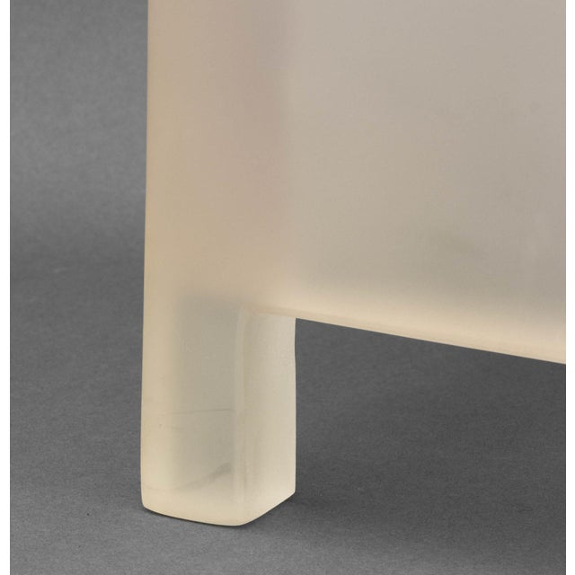 Modern Frosted Resin Low Side Table For Sale In New York - Image 6 of 8