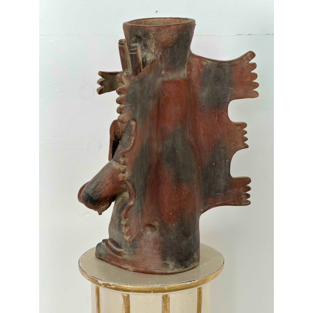 Mid-20th Century Mesoamerican Zapotec Style Terracotta Effigy Vessel, 1950s For Sale - Image 5 of 7