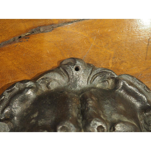 Mid 20th Century French Cast Iron Lion Head Mascaron Fountain Spout, 20th Century For Sale - Image 5 of 13