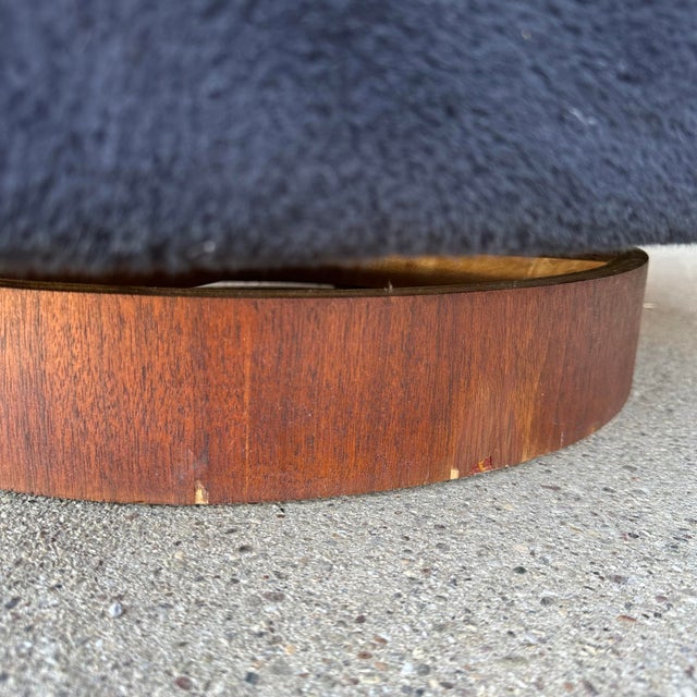 Black Adrian Pearsall for Craft Associates Tall Back Swivel Lounge Chair Mid-Century Modern For Sale - Image 8 of 10