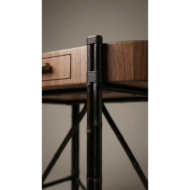 Nomad Desk in Walnut and Real Bamboo by Auste Ost For Sale - Image 4 of 7