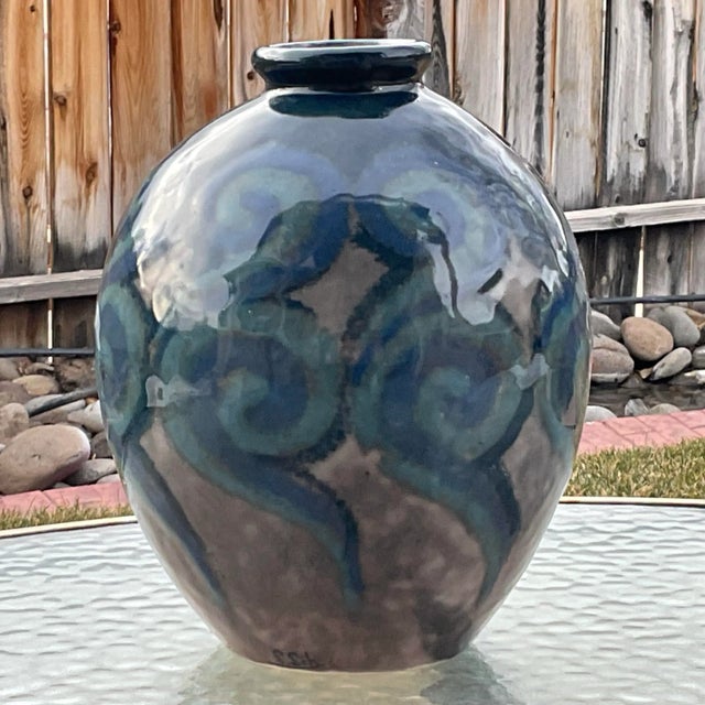 Art Deco Limoges Camille Tharaud Art Deco Vase For Sale - Image 3 of 9
