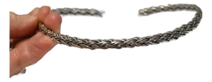 Vintage Artisan Made Woven Sterling Silver Choker Collar