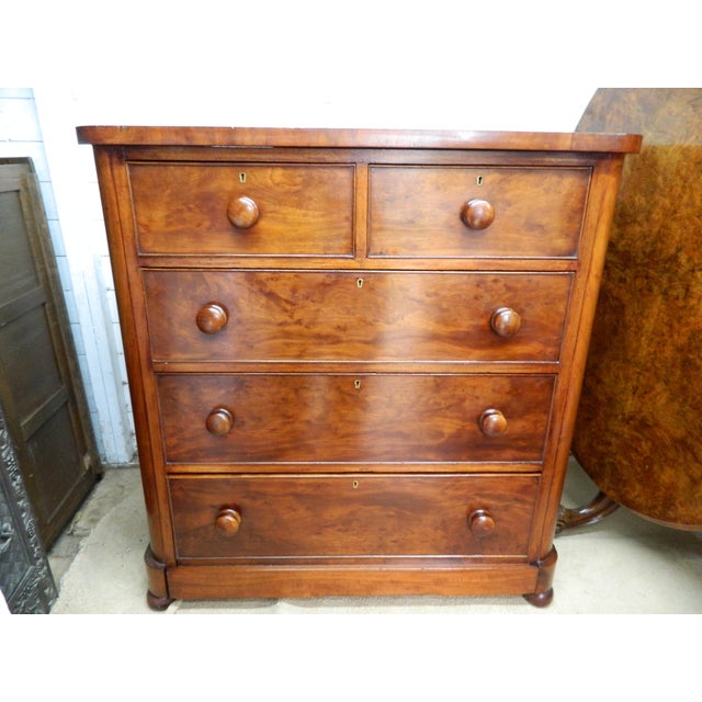 Victorian Mahogany Chest of Drawers, 1890s For Sale - Image 3 of 18