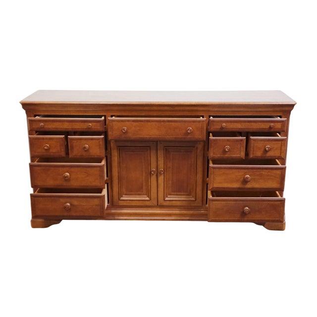 Brown Alexander Julian Home Colours Collection Cherry Early American Traditional 73" Triple Dresser 710-060 For Sale - Image 8 of 17