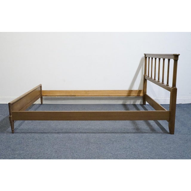 Brown Drexel Furniture Walnut Early American Shaker Style Full Size Bed J15-1 For Sale - Image 8 of 10