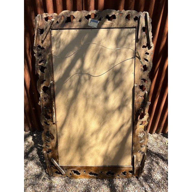 1950s 1950s Spanish Gilt and Gesso Mirror For Sale - Image 5 of 10