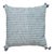 Boho Chic Style Modern Wool and Cotton Pillow in Gray and Blue For Sale