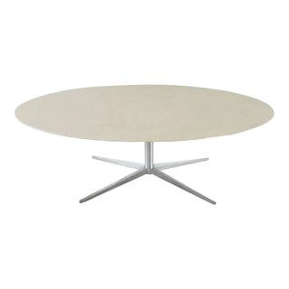 Mid-Century Knoll Attributed Oval Stone Top Dining Table For Sale