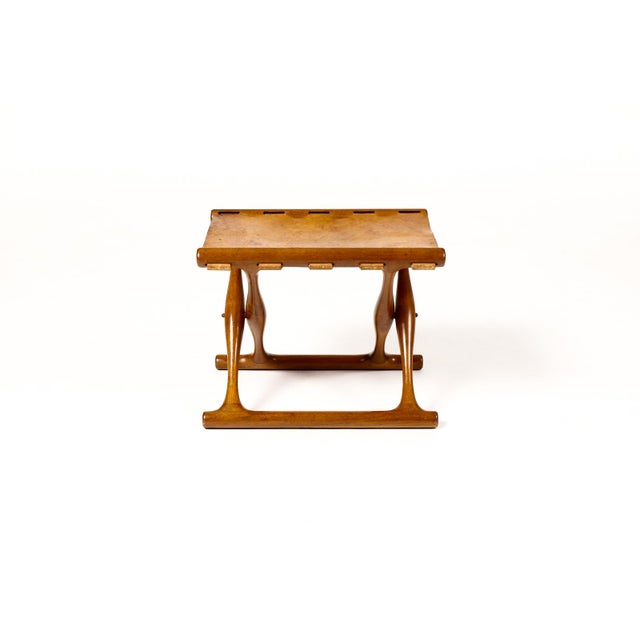 1960s Danish Modern / Mid Century Teak “Gold Hill” Foot Stool – Attributed to Poul Hundevad for Vamdrup Stølefabrik For Sale - Image 4 of 8