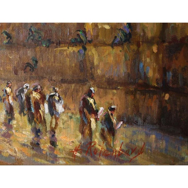 An original oil painting by acclaimed Jewish-American artist Harold Rotenberg (1905- ). This post-impressionist...