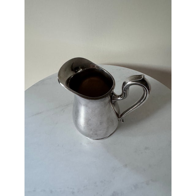 1960s Vintage Mid Century Modern Reed & Barton "Jamestown" Silver Plate Creamer Silverplate Pitcher Classic Baluster Form For Sale - Image 5 of 8