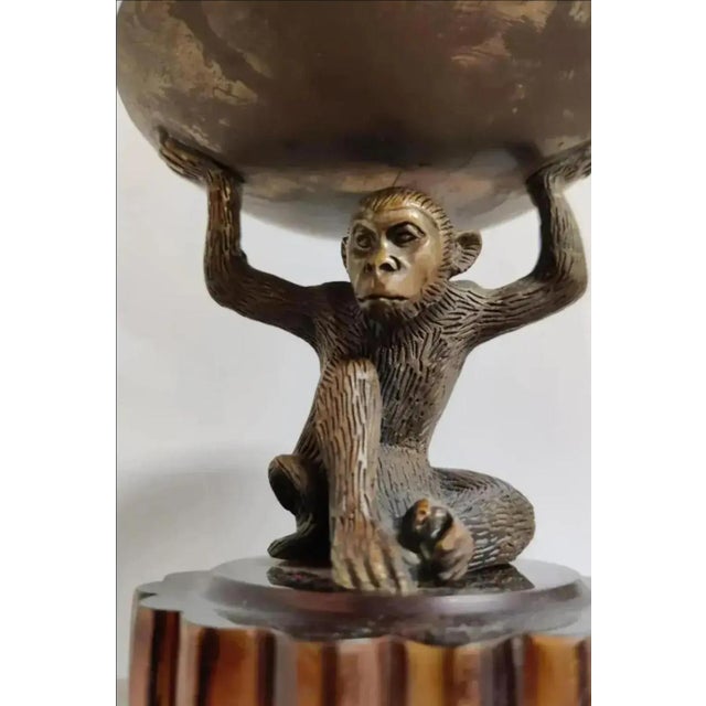 Art Deco Vintage Ornate Monkey Candle Torchières - A Pair For Sale - Image 3 of 8