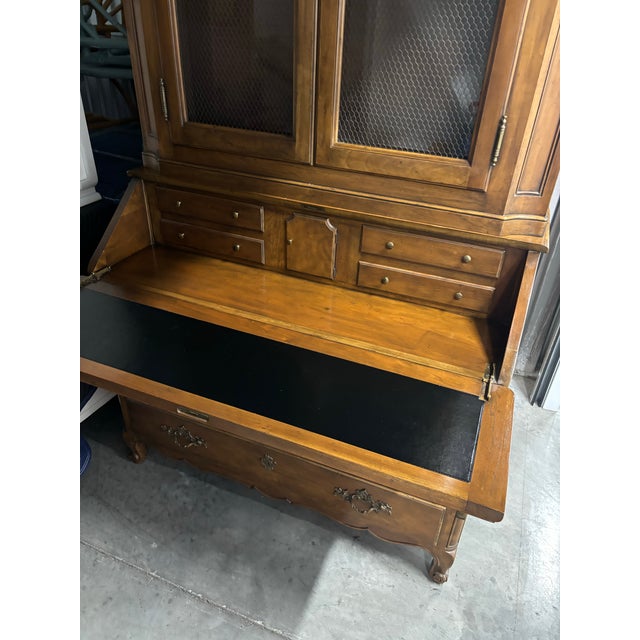 French Provincial 1960’s French Provincial Illuminated Secretary Desk by Baker Furniture For Sale - Image 3 of 7