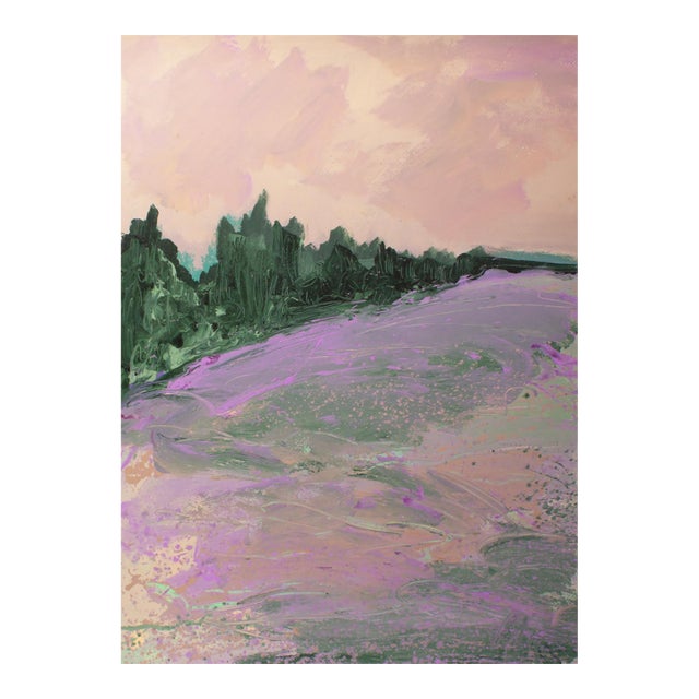 1980s Acrylic Abstract Landscape Painting by Harry Hilson For Sale