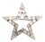 Vintage 1950s Signed Kramer of Ny Rhodium Plated Clear Rhinestone Star Brooch For Sale