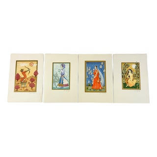 Anne-Kristin Schaller, Depictions of One Thousand and One Nights, 1980s, Lithograph, Set of 4 For Sale