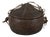 Early 20th Century African Tribal Nomadic Rattan Leather Container Basket with Lid For Sale