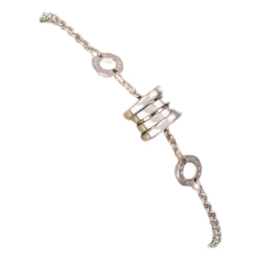 Bvlgari Bulgari B Zero Bracelet 1 18k White Gold Mini Charm Chain For Sale