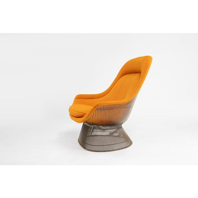 Orange Set of Model 1705 Easy Chair and Ottoman by Warren Platner for Knoll, 1966 For Sale - Image 8 of 18