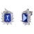 Natural tanzanite and natural diamond earrings in 18k gold, A Pair For Sale - Image 15 of 18