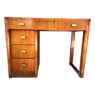 1940s Saginaw Furniture Shops "Expandomatic" Mahogany Desk-to-Dining Table For Sale