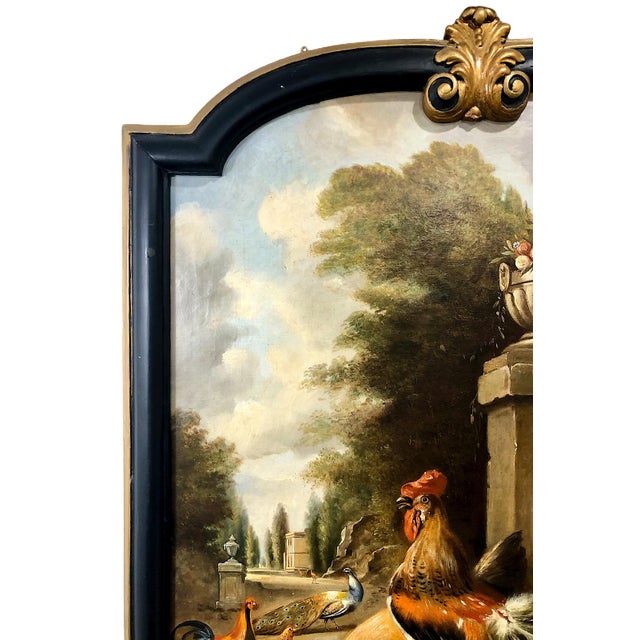 19th-Century Large-Scale Painting of Bird Pairs in a Classical Landscape, After Melchior D’Hondecoeter For Sale - Image 4 of 8