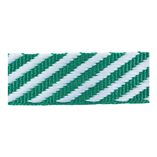 Sample - Schumacher Twill Tape in Emerald For Sale