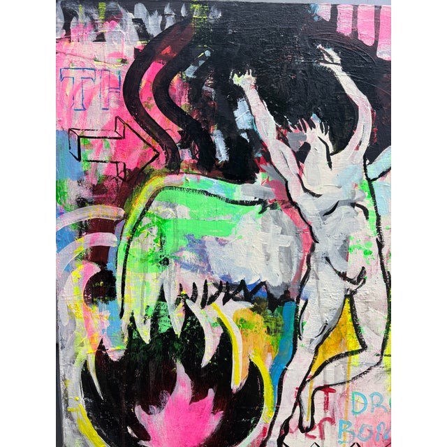 2020s Falling Angel and Stuff Pop Art Graffiti Painting by Joseph Christy For Sale - Image 5 of 5