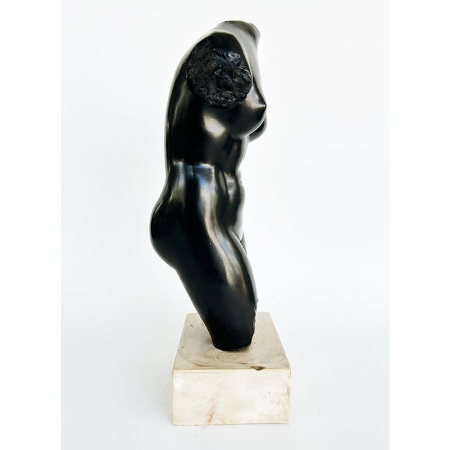 Late 20th Century Alva Studios Aphrodite Sculpture Copy, Museum of Modern Art New York & Pedestal - Set of 2 For Sale - Image 13 of 16