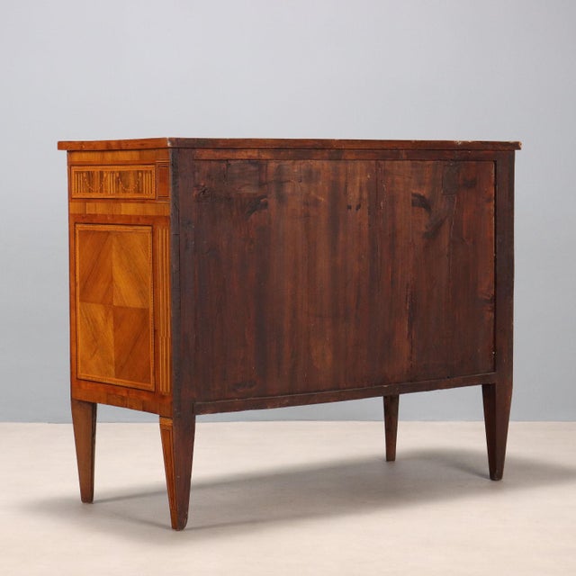 Neoclassical Chest of Drawers in Walnut For Sale - Image 11 of 12