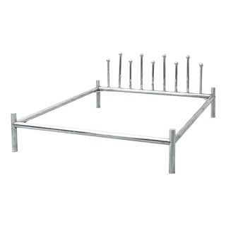 Double Bed in Chromed Steel, 1970s For Sale