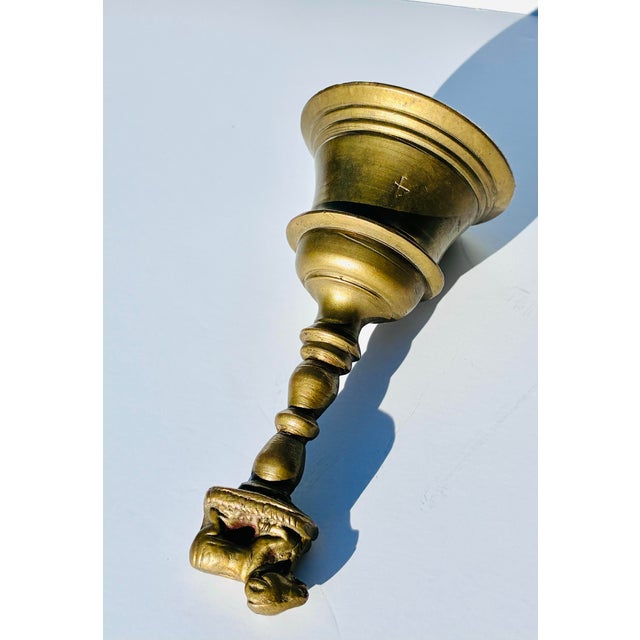 19th Century Antique Brass Nandi the Bull Puja Bell For Sale - Image 4 of 5