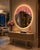 Crystal Rose Illuminated Mirror in Quartz and Agate by Sev Art Gallery For Sale - Image 6 of 7