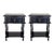 Pair of Spanish Nightstands With One Drawer and Low Shelve For Sale